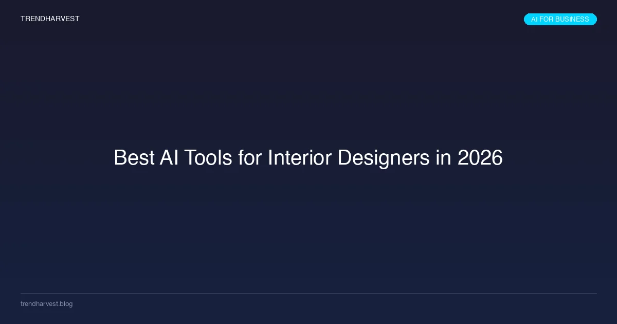 Best AI Tools for Interior Designers in 2026